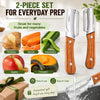 Wooden Handle Vegetable Peeler Set